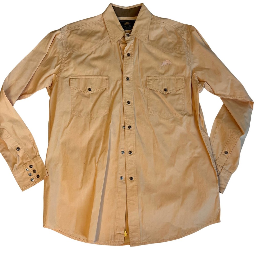 Parelli Collection Men's Western Shirt, Medium, Metal Decorative Snaps, Horse